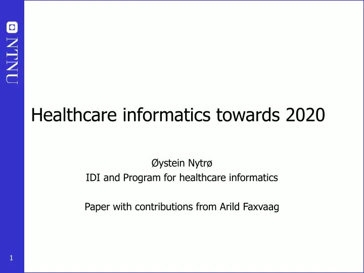 healthcare informatics towards 2020