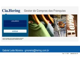 gestor de compras das franquias