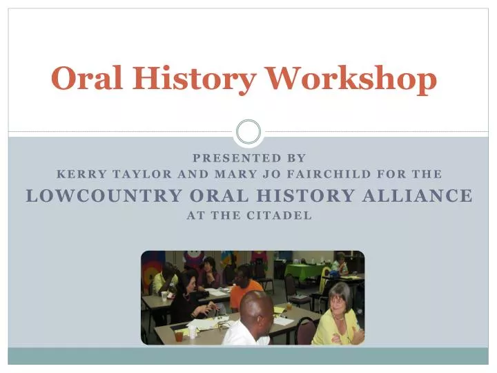 oral history workshop