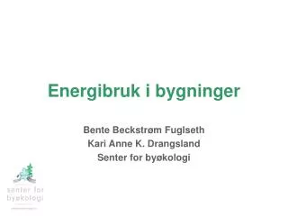energibruk i bygninger