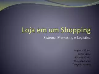 loja em um shopping