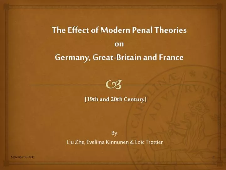 the effect of modern penal theories on germany great britain and france