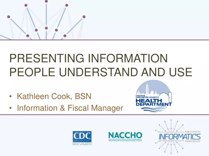 presenting information people understand and use