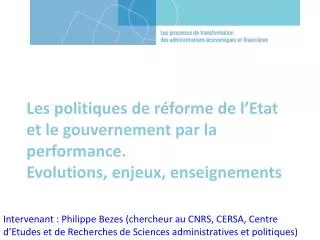 Introduction – l’essor des politiques de réformes administratives depuis les années 1970