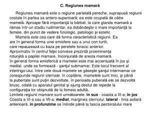 c regiunea mamar