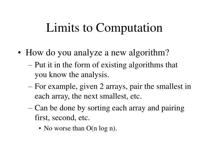 limits to computation