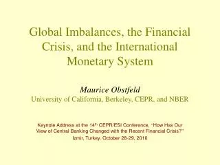 What links between imbalances and the financial crisis?