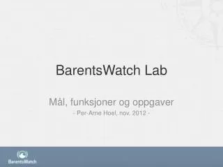 barentswatch lab