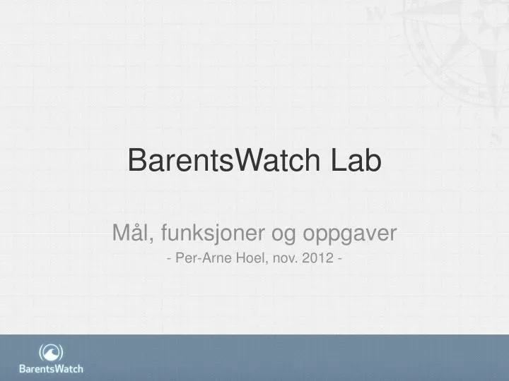 barentswatch lab