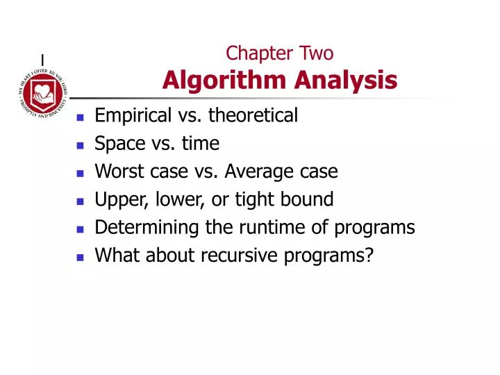 chapter two algorithm analysis