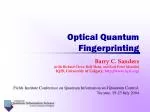 Optical Quantum Fingerprinting - slide 1
