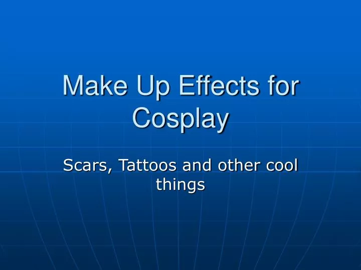 make up effects for cosplay