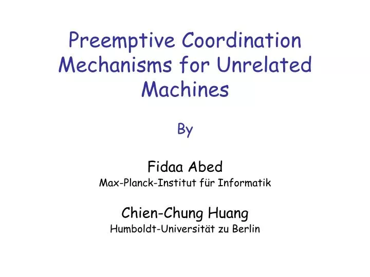 preemptive coordination mechanisms for unrelated machines