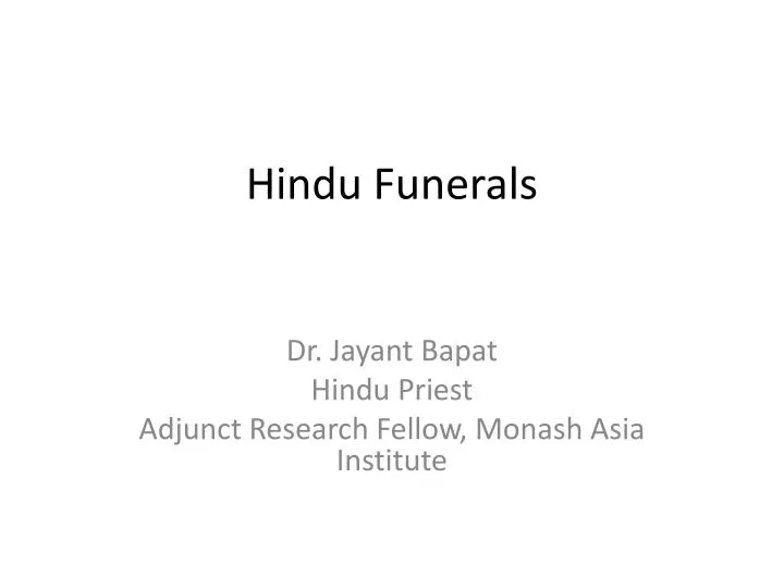 hindu funerals