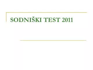 sodni ki test 2011