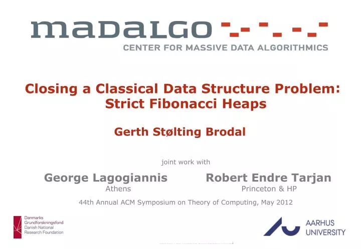 closing a classical data structure problem gerth st lting brodal