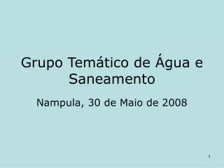 grupo tem tico de gua e saneamento