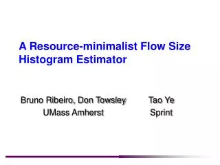 A Resource-minimalist Flow Size Histogram Estimator