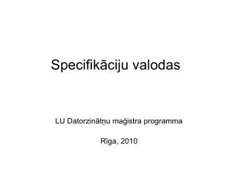 specifik ciju valodas