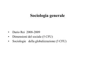 sociologia generale