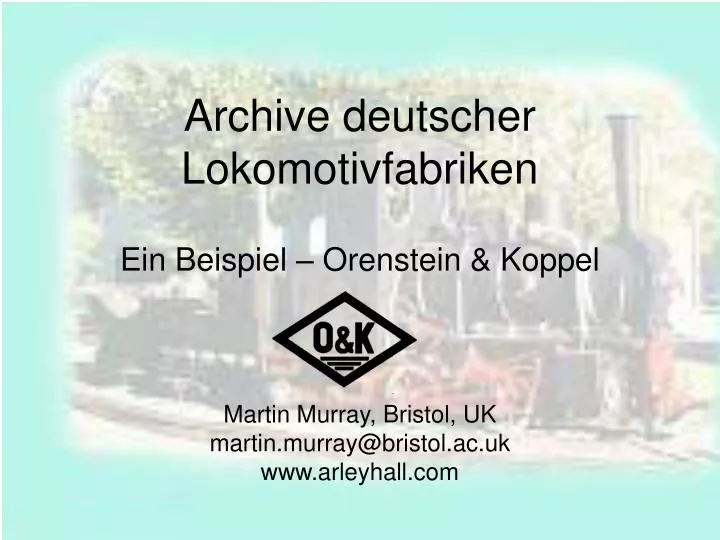 archive deutscher lokomotivfabriken