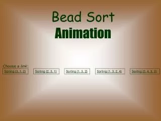 Bead Sort Animation