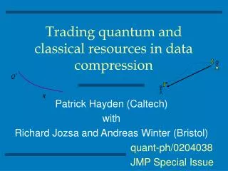 Trading quantum and classical resources in data compression