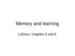 Memory and learning - slide 1