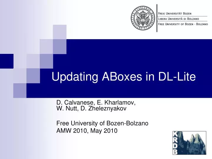 updating aboxes in dl lite