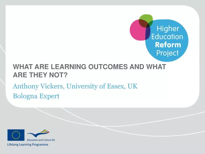 what are learning outcomes and what are they not