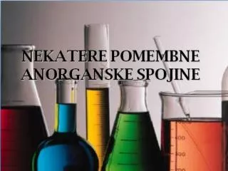 nekatere pomembne anorganske spojine