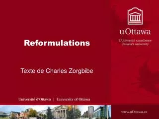 reformulations