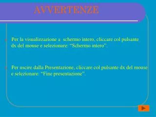 avvertenze