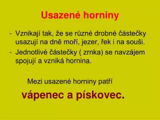 usazen horniny