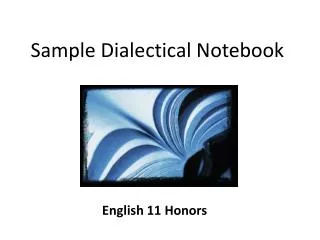 Sample Dialectical Notebook