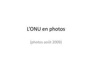 l onu en photos
