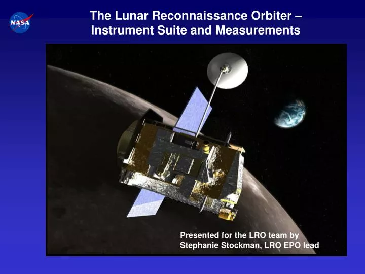 the lunar reconnaissance orbiter instrument suite and measurements