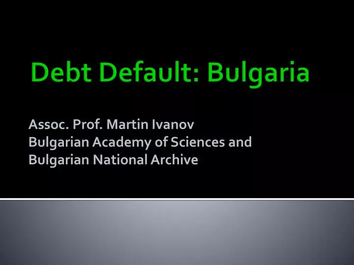 assoc prof martin ivanov bulgarian academy of sciences and bulgarian national archive