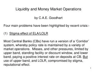 Liquidity and Money Market Operations by C.A.E. Goodhart
