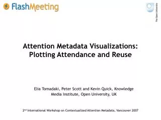 attention metadata visualizations plotting attendance and reuse