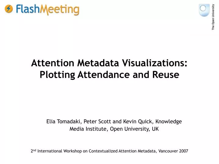 attention metadata visualizations plotting attendance and reuse