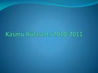 k smu k laselts 20 10 201 1