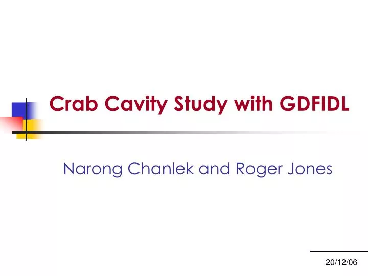 crab cavity study with gdfidl