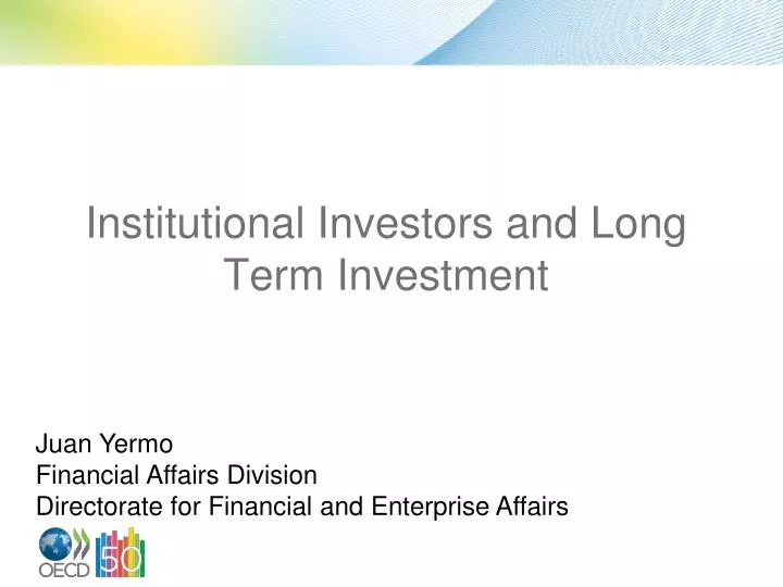 institutional investors and long term investment