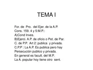 tema i