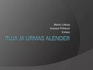martin lilleoja imavere p hikool 9 klass
