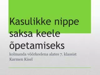 kasulikke nippe saksa keele petamiseks
