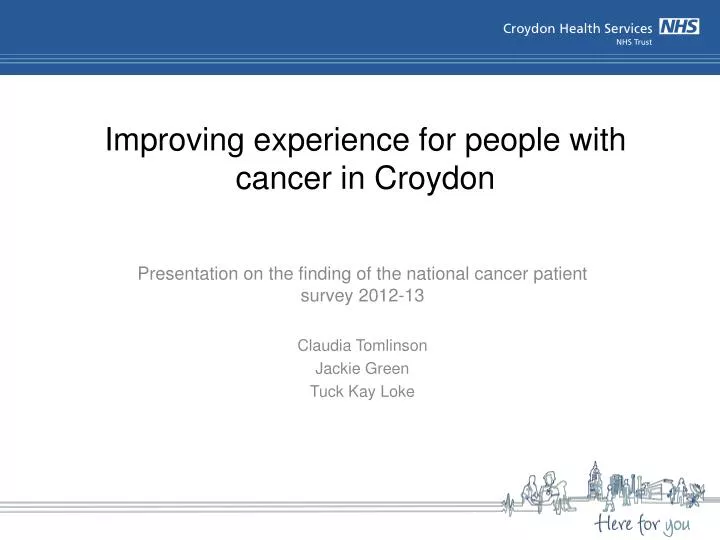 improving experience for people with cancer in croydon