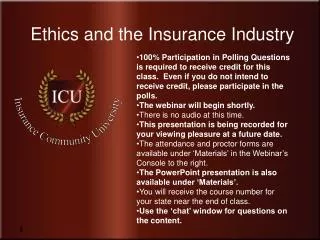 Ethics and the Insurance Industry