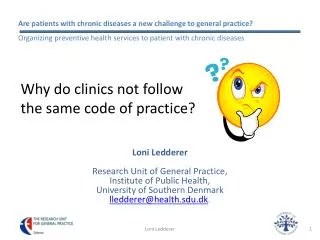 Why do clinics not follow the same code of practice?